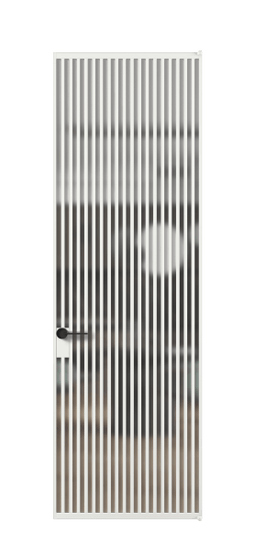 Дверь межкомнатная АЛПЛ040.07 Matelux Crystalvision АБЛ. Цвет Алюминий белоснежный. Материал Алюминий в эмали. Коллекция Formato. Картинка.