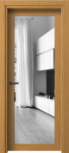 Дверь межкомнатная 2102 ВНД ДВ ЗЕР. Цвет Ванильный дуб. Материал Ламинатин. Коллекция Neo. Картинка.