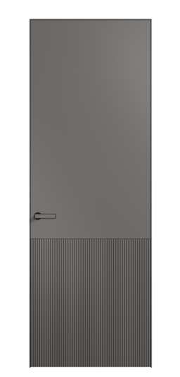 Дверь межкомнатная 8204 МКЛС. Цвет Матовый классический серый. Материал Гладкая эмаль. Коллекция Velvet. Картинка.