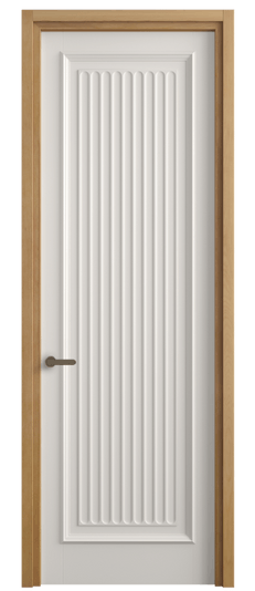 Дверь межкомнатная 6701 БПБЛ. Цвет Бук пудровый белый. Материал Массив бука эмаль. Коллекция Charm. Картинка.