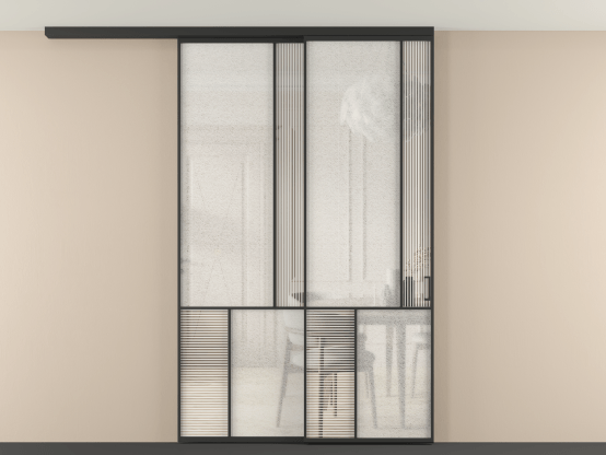 Алюминевая перегородка vdt2_1 ЧЕР. Цвет Алюминий Черный. Материал Алюминий. Коллекция Перегородка Mosaic вдоль стены на потолок 2 створки с синхронным механизмом. Фото. Алюминевая перегородка vdt2_1 ЧЕР. Цвет Алюминий Черный. Материал Алюминий. Коллекция Перегородка Mosaic вдоль стены на потолок 2 створки с синхронным механизмом. Картинка.