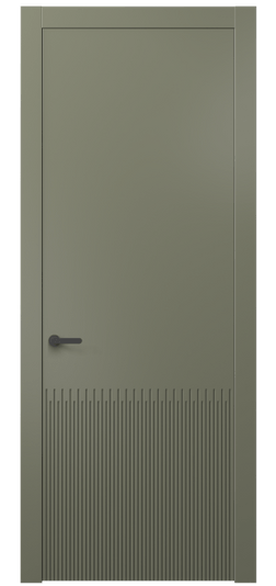 Дверь межкомнатная АКП 8626 МОТ. Цвет Матовый оливковый тёмный. Материал Гладкая эмаль. Коллекция Dune. Картинка.