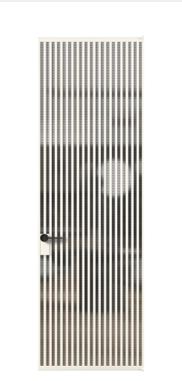 Дверь межкомнатная АЛПЛ040.06 АПБЛ MS. Цвет Алюминий пудровый белый. Материал Алюминий в эмали. Коллекция Formato. Картинка.