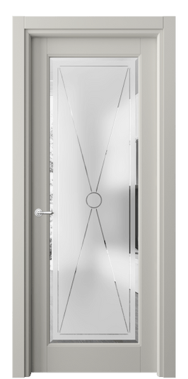 Дверь межкомнатная 6300 МТСР САТ-Ф. Цвет Матовый тёплый серый. Материал Гладкая эмаль. Коллекция Тоскана Литера. Картинка.
