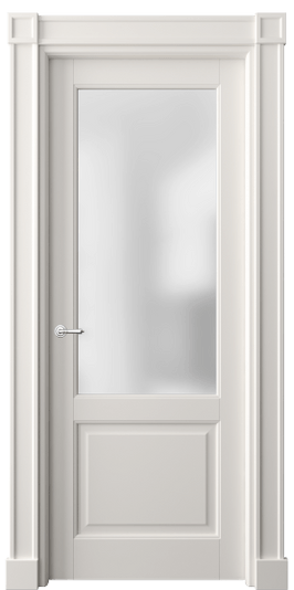 Дверь межкомнатная 6302 БПБЛ САТ. Цвет Бук пудровый белый. Материал Массив бука эмаль. Коллекция Toscana Plano. Картинка.