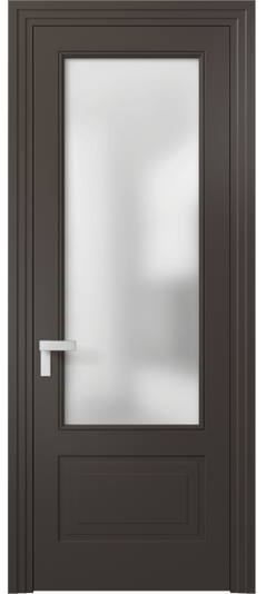 Дверь межкомнатная 8342 МАН Сатин. Цвет Матовый антрацит. Материал Гладкая эмаль. Коллекция Rocca. Картинка.