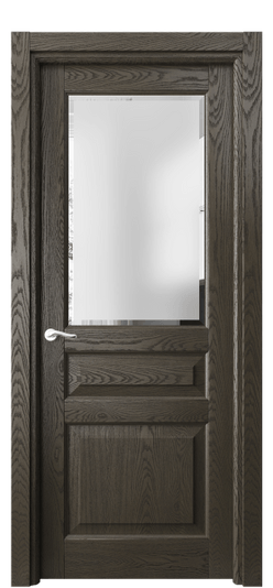 Межкомнатная дверь 0710 ДСЕ.Б Сатинированное стекло с фацетом. Цвет Дуб серый брашированный. Материал Массив дуба брашированный. Коллекция Лигнум. Фото. Дверь межкомнатная 0710 ДСЕ.Б Сатинированное стекло с фацетом. Цвет Дуб серый брашированный. Материал Массив дуба брашированный. Коллекция Лигнум. Картинка.