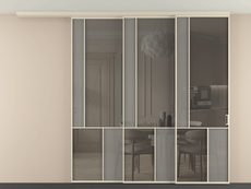 Перегородка Mosaic вдоль стены телескопик синхро 3