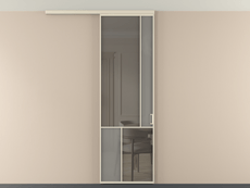 Перегородка Mosaic вдоль стены на потолок одностворчатая