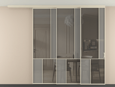 Перегородка Mosaic вдоль стены телескопик синхро 3