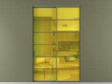 Перегородка Formato внутри проёма 2 створки