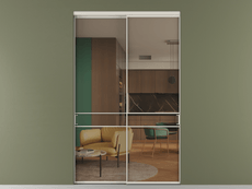 Перегородка Формато внутри проёма 2 створки