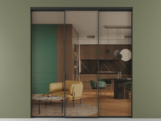 Перегородка Formato внутри проёма трёхстворчатая