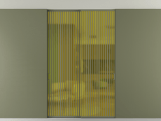 Перегородка Formato внутри проёма скрытое крепление в потолок 2 створки