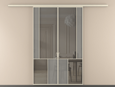 Перегородка Mosaic вдоль стены двустворчатая