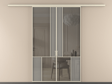 Перегородка Mosaic вдоль стены двустворчатая