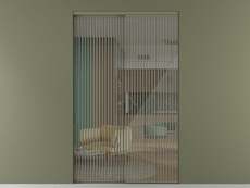 Перегородка Formato внутри проёма 2 створки