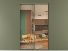 Перегородка Формато внутри проёма 2 створки