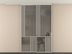 Перегородка Mosaic вдоль стены на потолок телескопик синхро 2