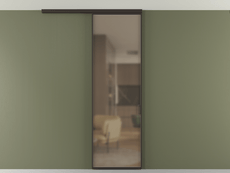 Перегородка Формато вдоль стены на потолок 1 створка