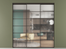 Перегородка Formato внутри проёма 3 створки