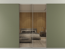 Перегородка Формато внутри проёма скрытое крепление в потолок 2 створки