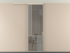 Перегородка Mosaic вдоль стены на потолок одностворчатая