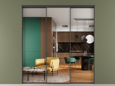 Перегородка Формато внутри проёма 3 створки