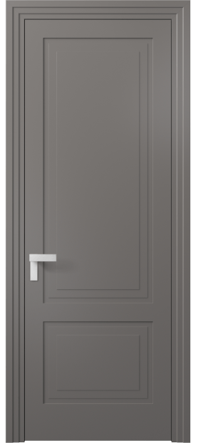 Дверь межкомнатная АКП 8351 МКЛС Матовый классический серый. Цвет Матовый классический серый. Материал Гладкая эмаль. Коллекция Рокка. Картинка.