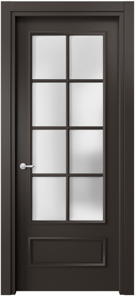 Дверь межкомнатная 8112 МАН САТ. Цвет Матовый антрацит. Материал Гладкая эмаль. Коллекция Париж. Картинка.