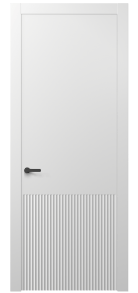 Дверь межкомнатная 8645 МБЛ . Цвет Матовый белоснежный. Материал Гладкая эмаль. Коллекция Альба. Картинка.
