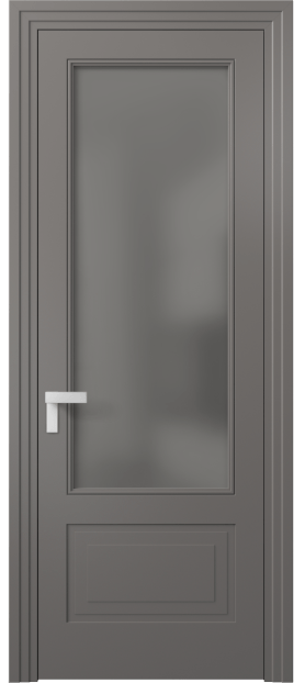 Дверь межкомнатная 8342 МКЛС Серый сатин. Цвет Матовый классический серый. Материал Гладкая эмаль. Коллекция Rocca. Картинка.
