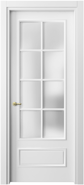 Дверь межкомнатная 8112 МБЛ САТ. Цвет Матовый белоснежный. Материал Гладкая эмаль. Коллекция Париж. Картинка.
