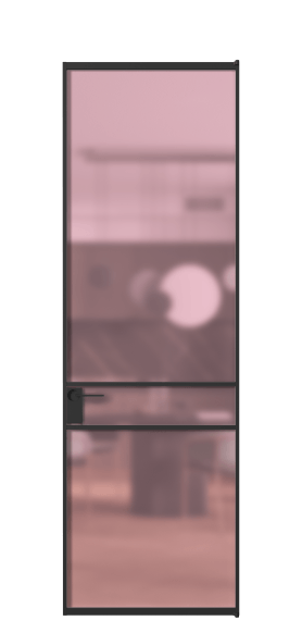 Дверь межкомнатная АЛПЛ040.02 САТ РОЗ ЧЕР. Цвет Алюминий Черный. Материал Алюминий. Коллекция Formato. Картинка.